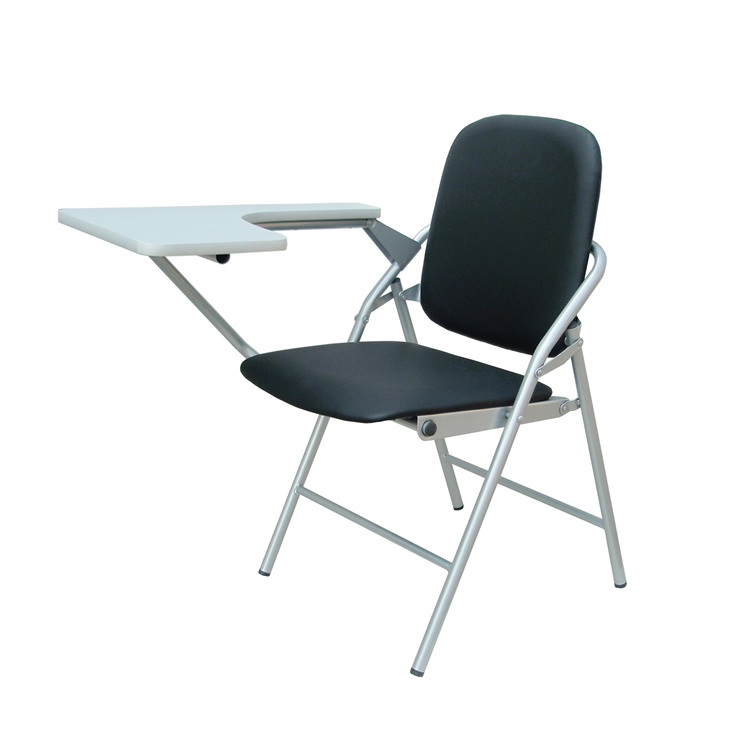 Cheap PVC Folding Study Chair with Tablet Arm