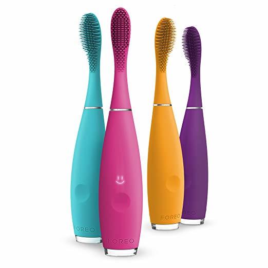 Foreo Issa Mini Rechargeable Kids Electric Toothbrush for Complete Oral Care with Soft Silicone Bristles for Gentle Gum Massage