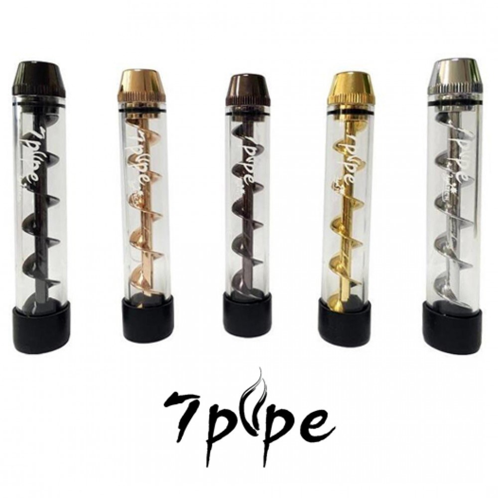 Mix Color Hbking in Stock 7pipe Glass Twisty Blunt