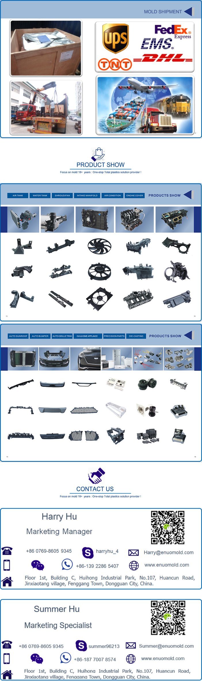 Plastic Auto Parts Manufacturers Engine Radiators Automotive Injection Mould