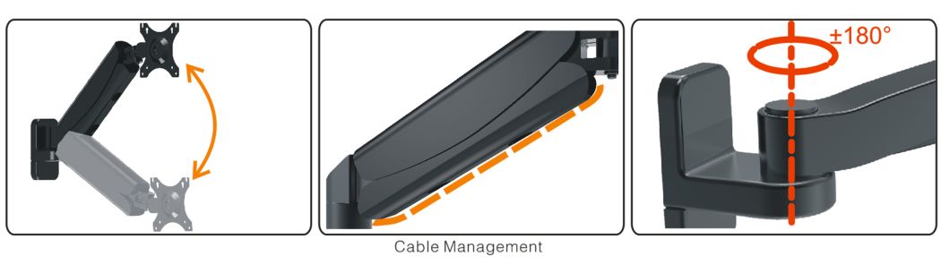 Gas Lift Desktop Mount (LCD W002)