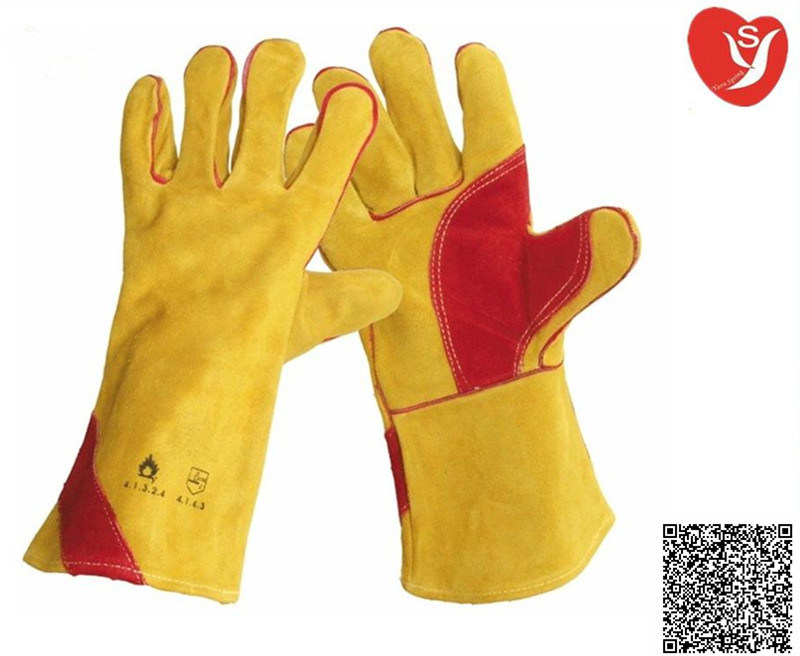 Heat Resistant Cow Leather Work Welding Gloves