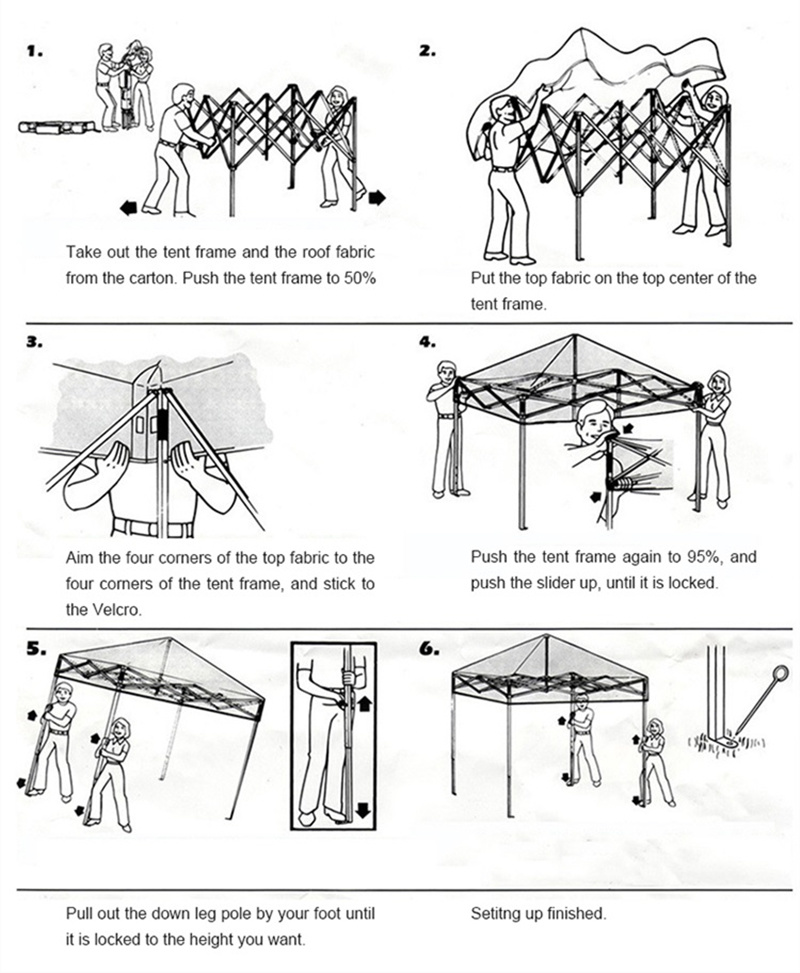 3X3m Green Outdoor Steel Pop up Gazebo Folding Tent