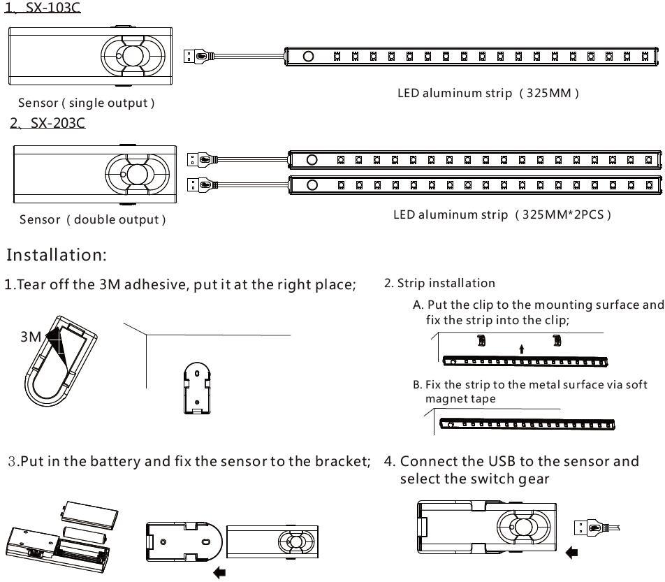 LED Sensor Camping Light for Outdoor Lighting