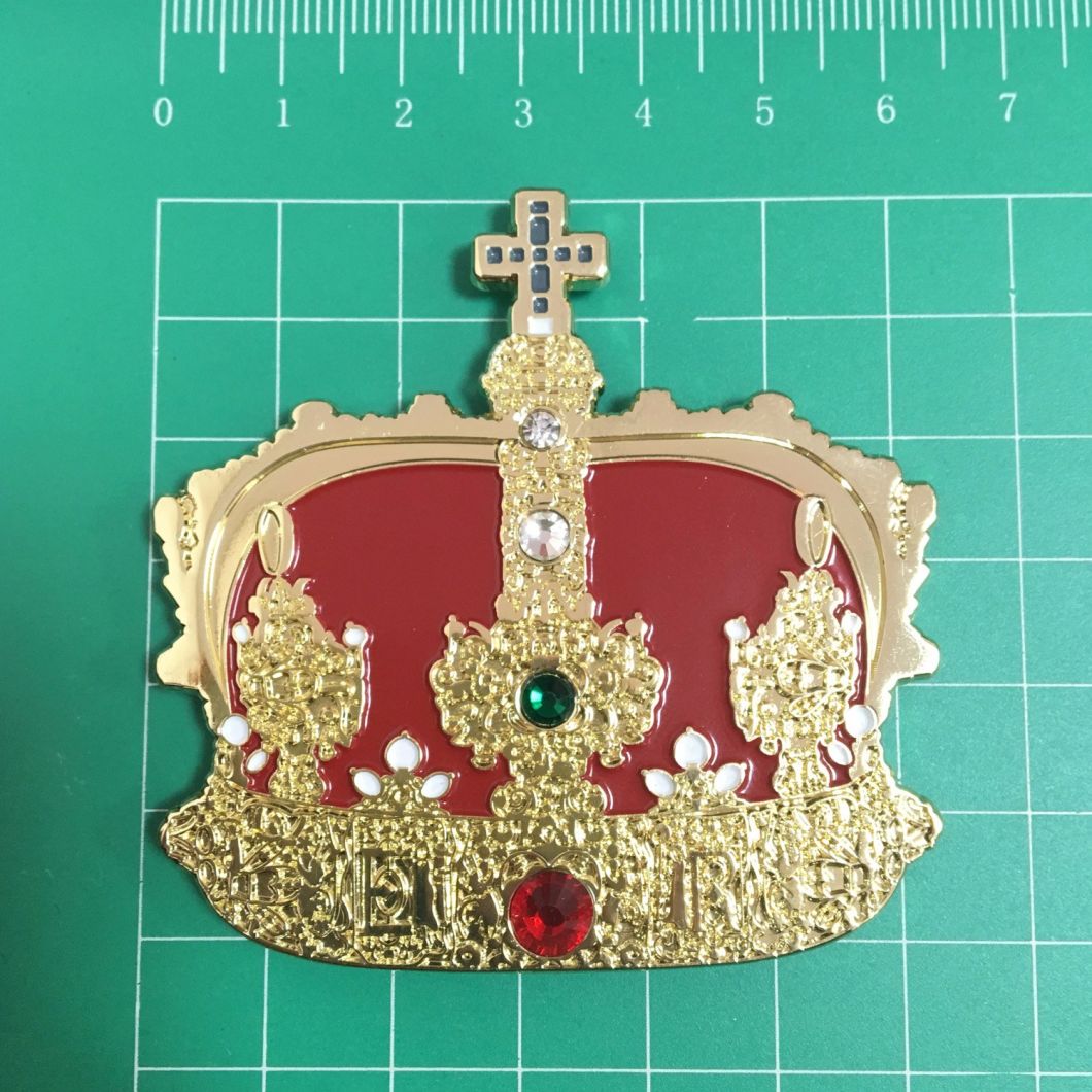 Wholesale Metal Souvenir Diamond Crown Badge with Magnet (XD-B5221)