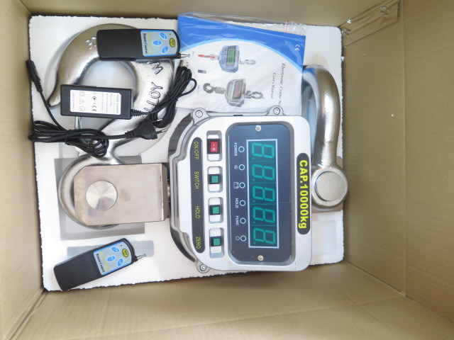 Electronic Crane Scale Hanging Scale Rotaed Hook Green Display1000kg