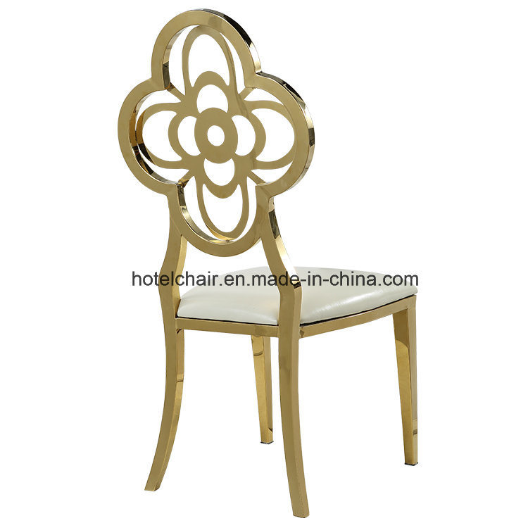 New Design Stainless Steel Leather Cushion Dining Chair for Wedding (LH-626Y)