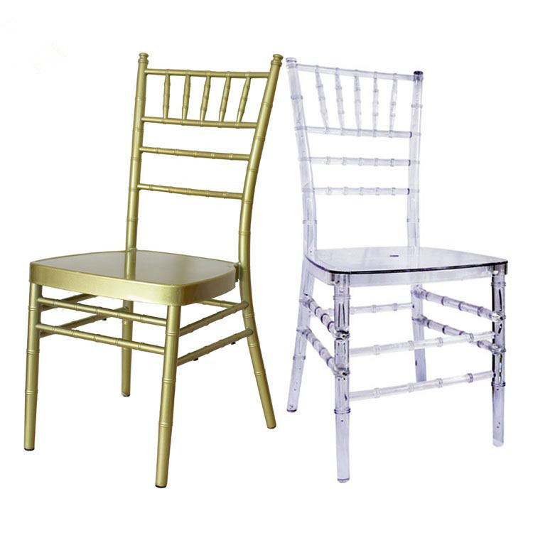 Stacking Metal Gold Plastic Dining Chiavari Chair for Wedding