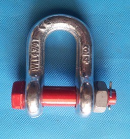 Us Drop Forged Marine D Shape Shackle G2150 with Safety Bolt Pin