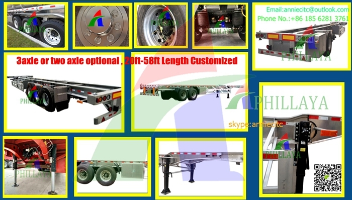 3 Axle Skeleton Frame Semi Trailer for Transportation