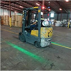 Side-Mounted LED Red Zone Forklift Warning Light