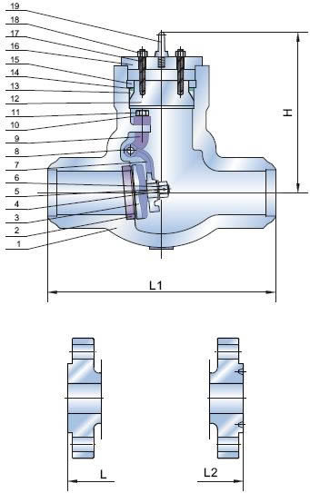 API Cast Steel Pressure Seal Swing Check Valve