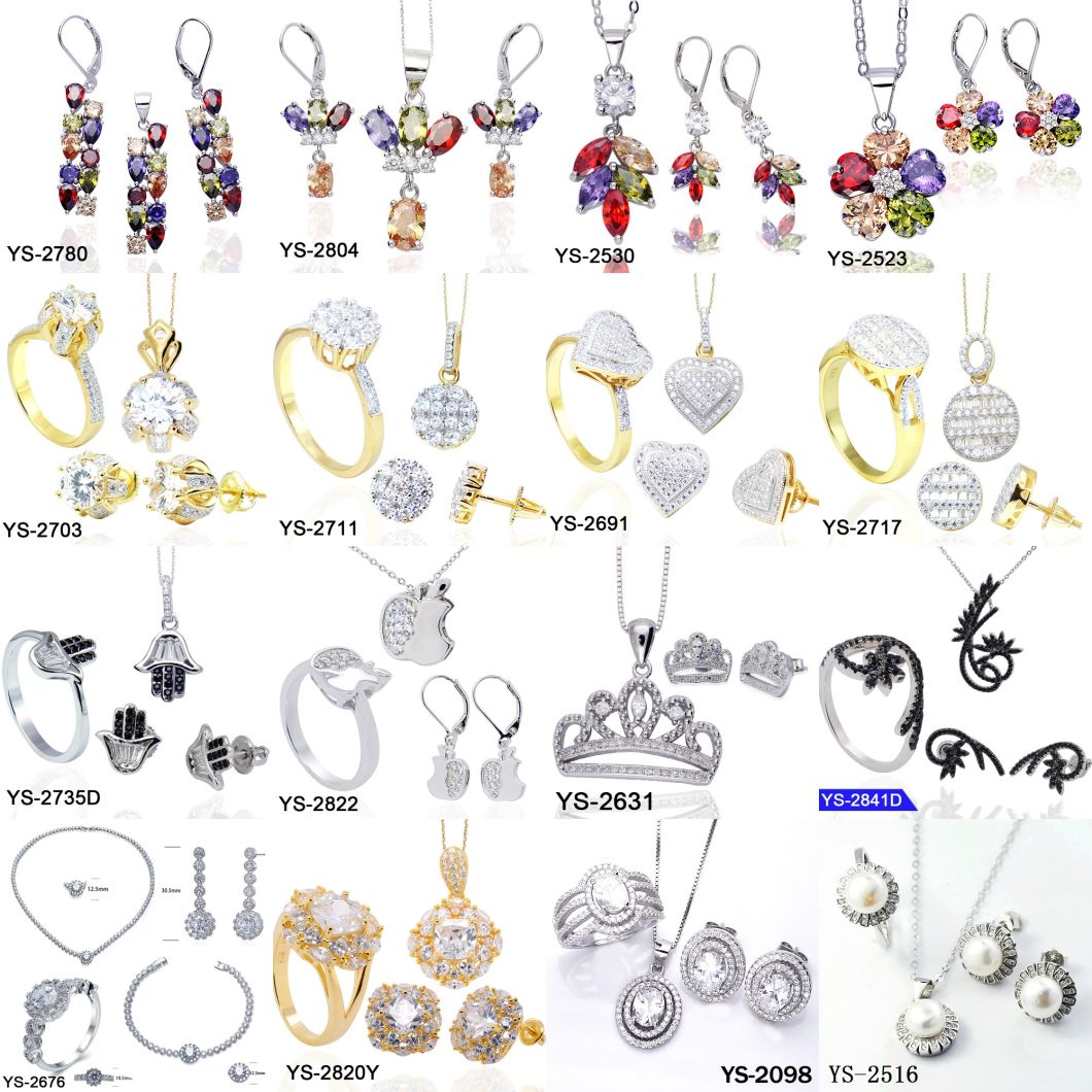 Chinese Jewelry Latest Bridal Jewellery Ring Earring Pendant Diamond Set