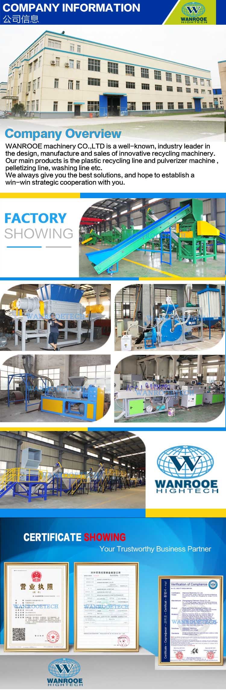 Sjpt Plastic Recycling Noodle Cutting Pet Flakes Pelletizer Pelletizing Machine