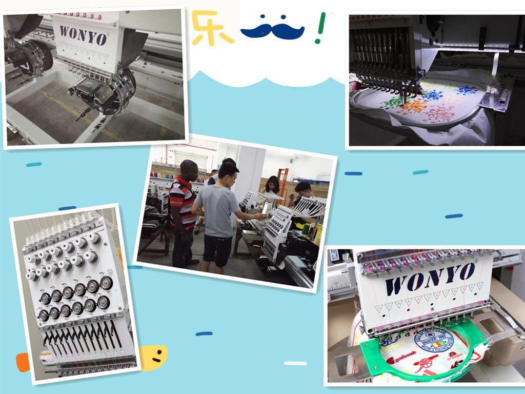 Wonyo 6 Head Multi-Function Industrial Commercial Use Embroidery Machine