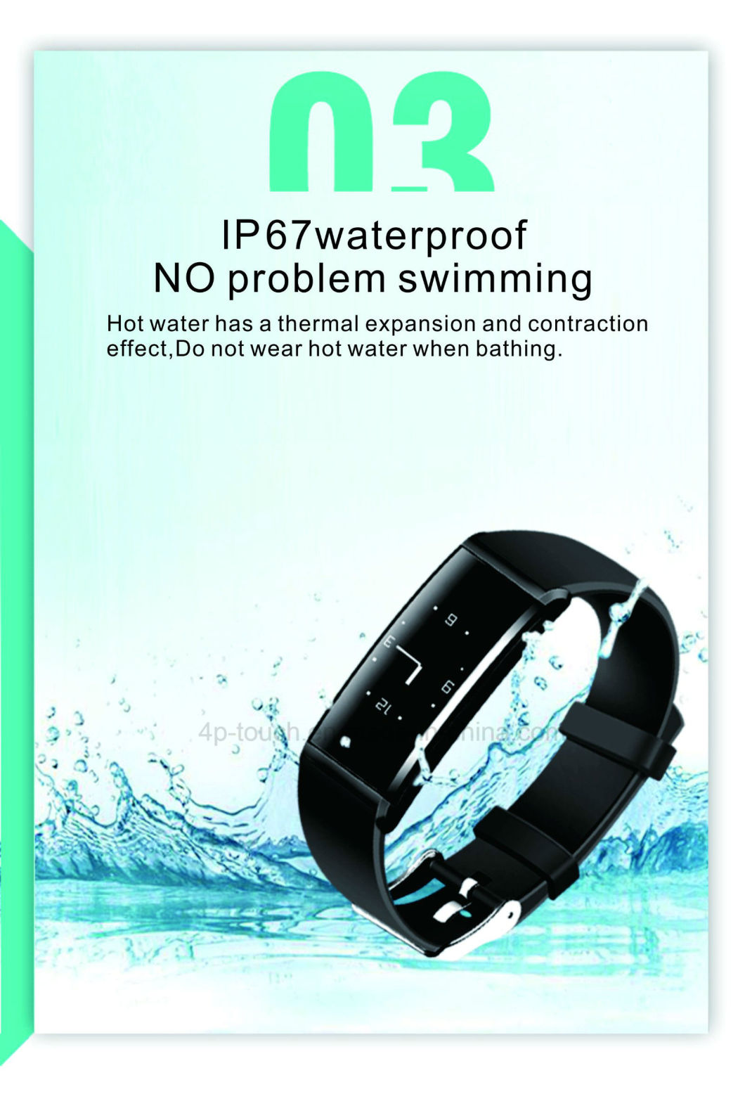 Fashionable Bluetooth Smart Bracelet with Heart Rate/Blood Pressure X9