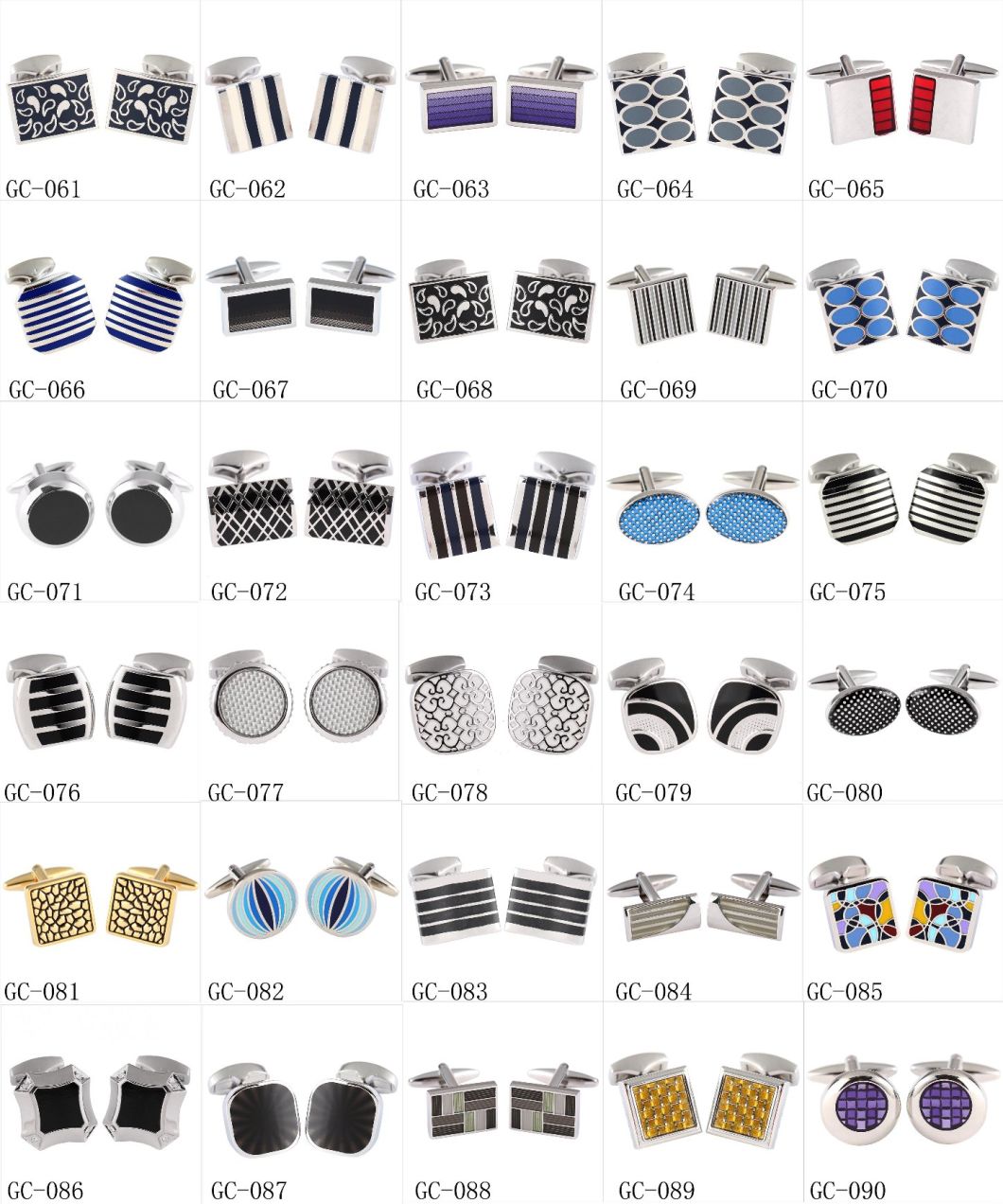 Formal Cuff Link Wholesale Crystal Metal Stone Cufflinks (H0049)