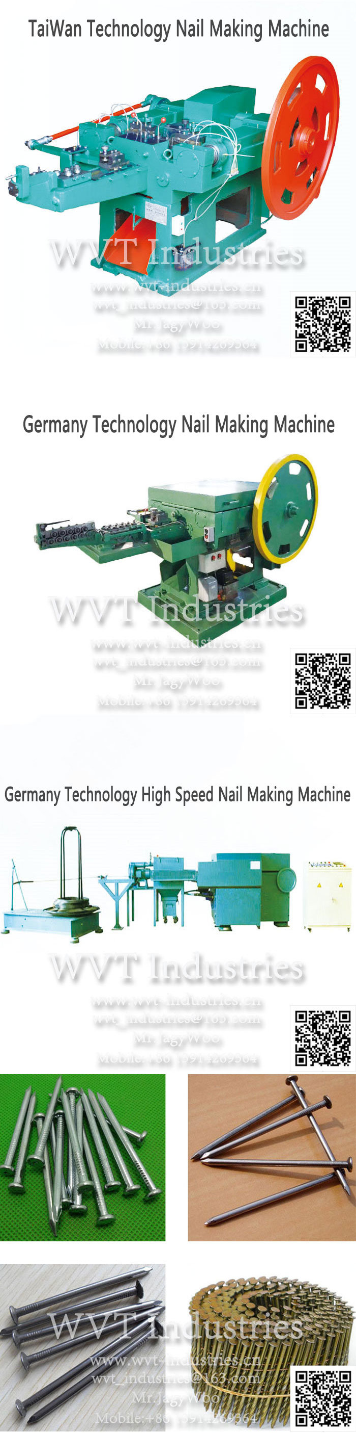 Adjustable Size Nail Making Machine/Coil Nail Making Machine and Ring Type Nail Thread Rolling Machine/Nail Twisting Machine