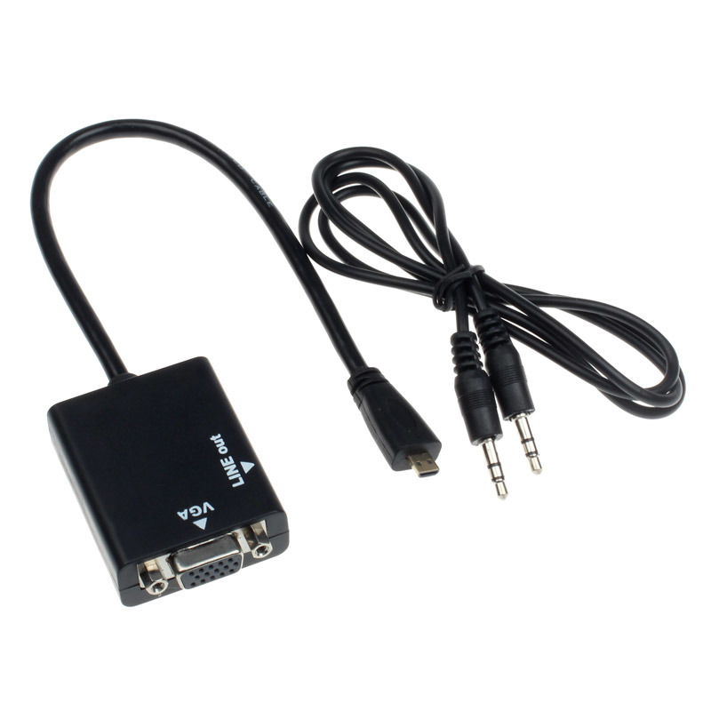 Micro HDMI to VGA Adapter Cable and with Audio