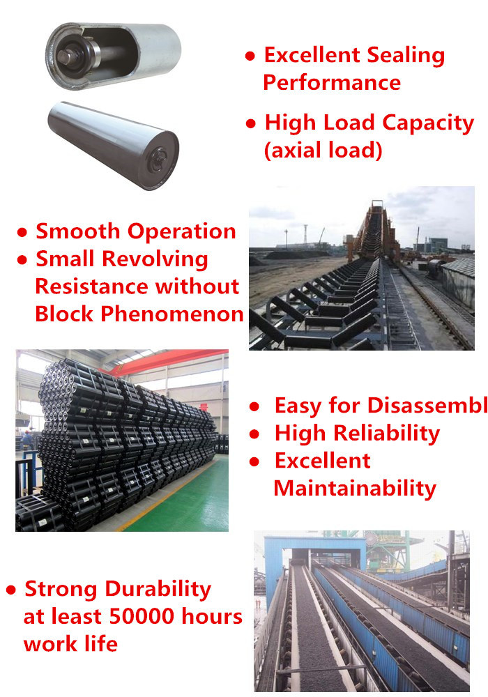 Belt Conveyor Rubber Impact Roller with Frame