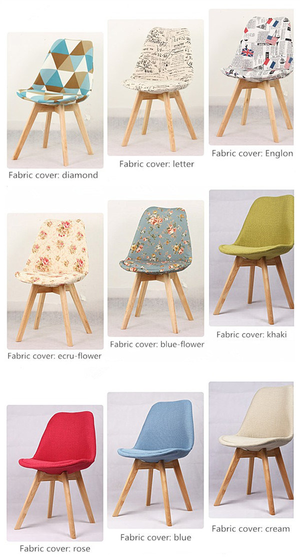 Home Dining Chairs/Home Furniture with Rose Fabric Cover
