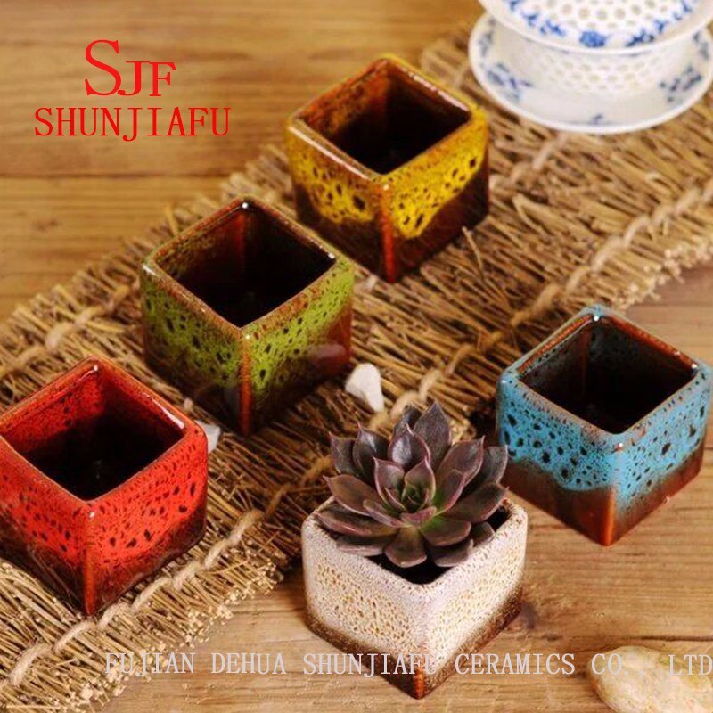 Home Decoration Ceramic Flower Pot with Different Color