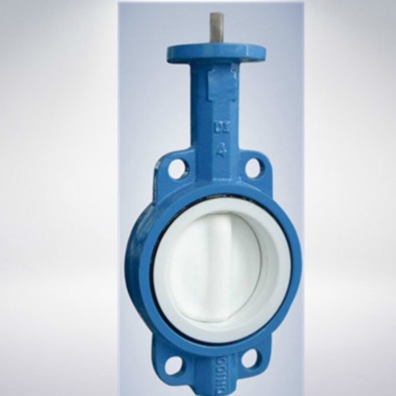 Bare Shaft PTFE Lined Wafer Butterfly Valve