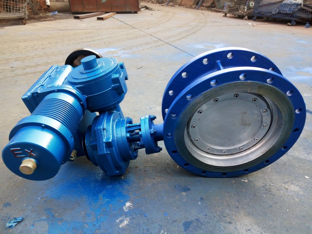 Triple Offset Metal Sealed Butterfly Valve with Gearbox Actuator