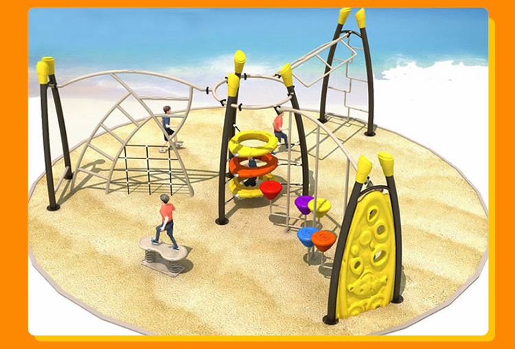 Outdoor Playground Monkey Bar Structure Children Physical Fitness Training Climbing Slide