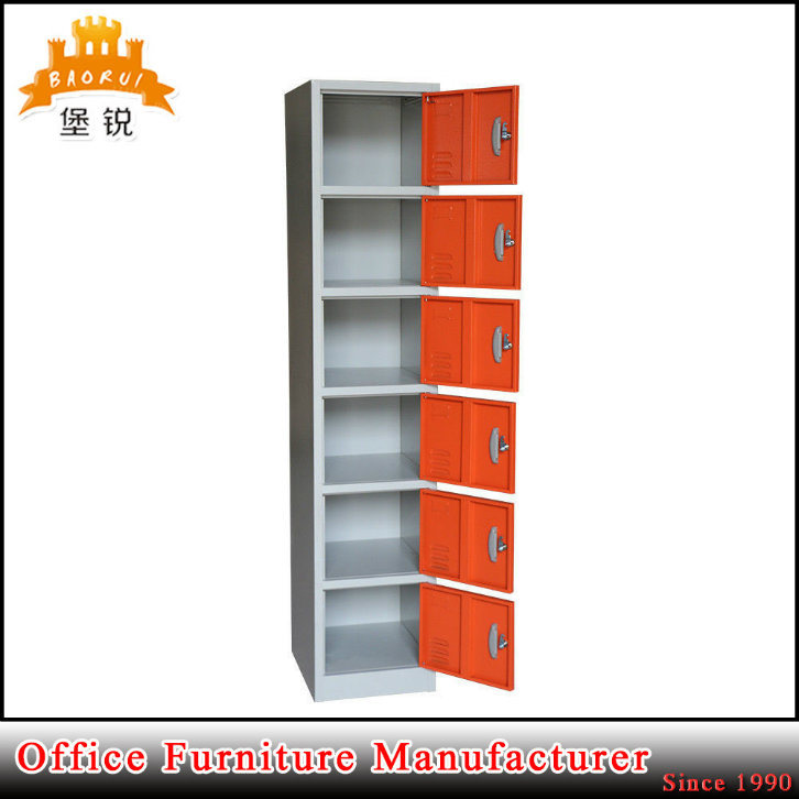 Colorful 6 Door Steel Storage Furniture Cabinet Box Metal Locker