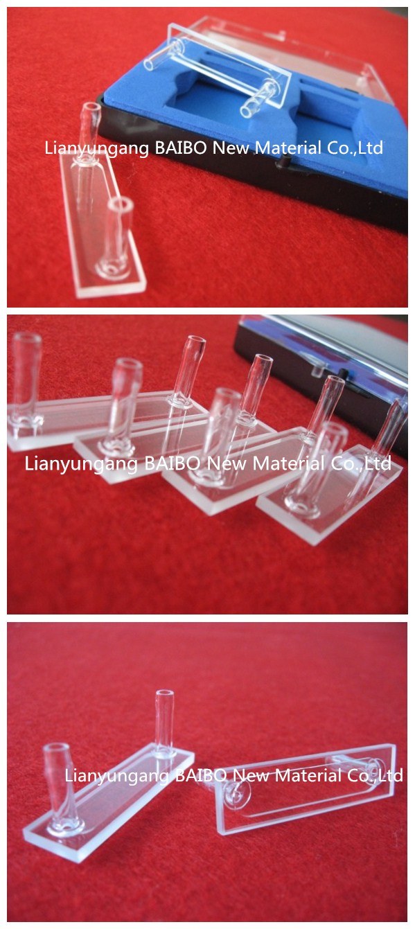 Flowthrough Quartz Cell Optical Glass Cuvette