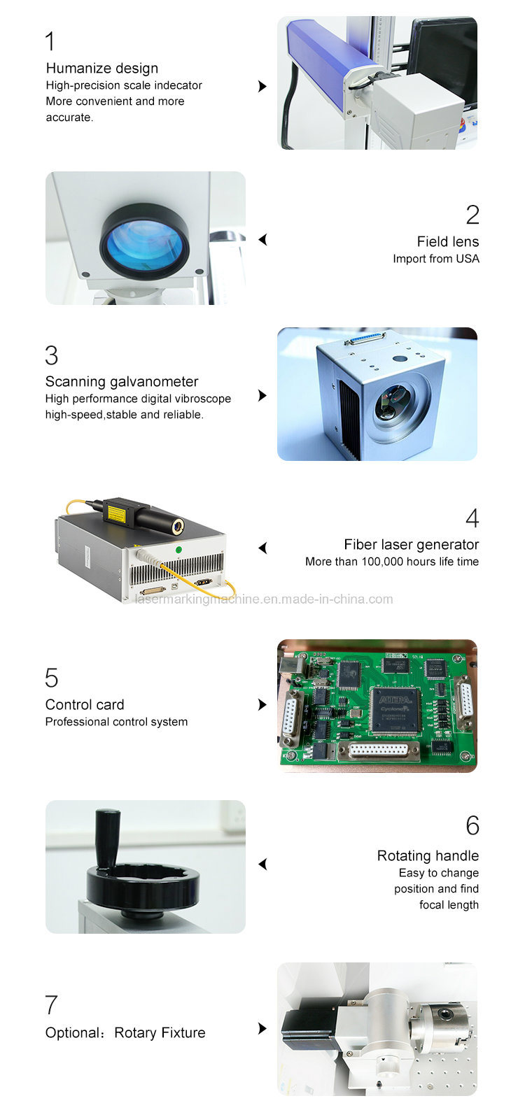 Desktop Cabinet Fiber Laser Marker on Keyboard Metal Ring Sliver