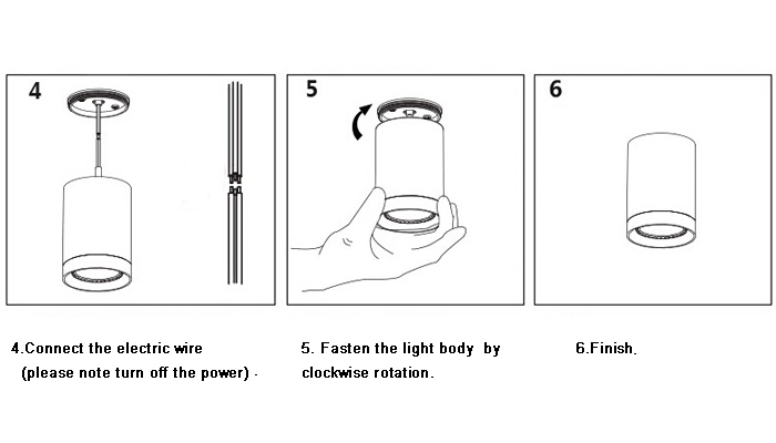 Pendant Installation Available 9W COB LED Surface Mounted Downlight