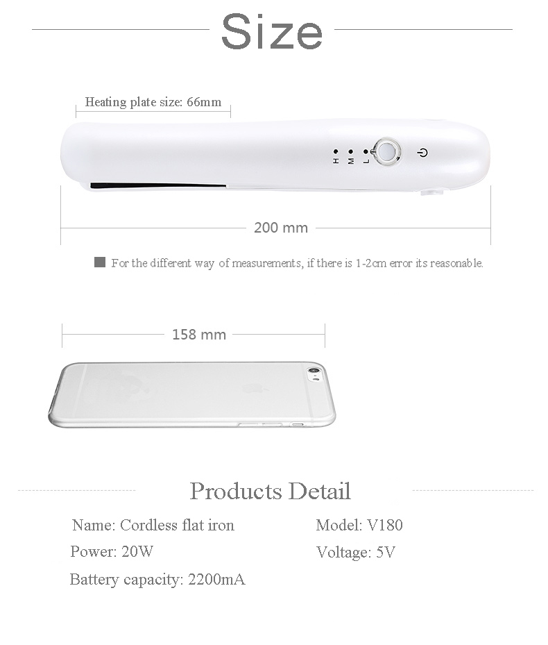 Titanium 450f Wireless Flat Iron (V180)