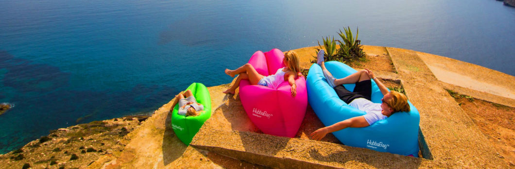 Purple Outdoor Sleeping Air Lazy Bag Inflatable Waterproof Beach Bag