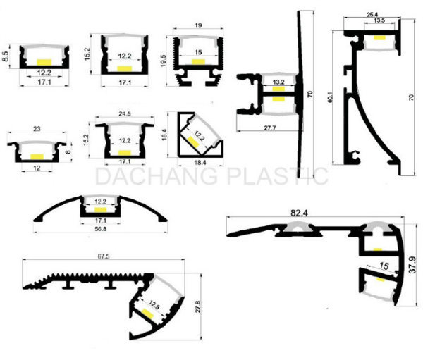 Recessed Aluminum LED Profile Diffuser