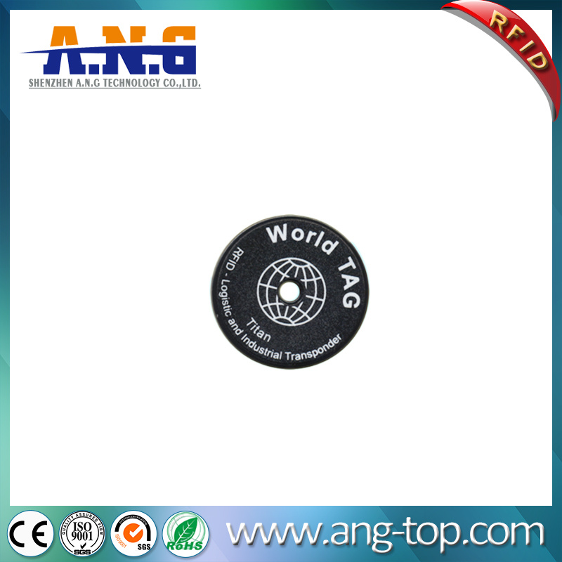 ABS Hf RFID Disc Hard Tag, Hf RFID Tags Writable Button Inspection