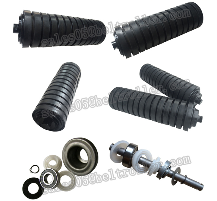 Customized Belt Conveyor Shock Absorb Rubber Impact Carrier Rollers