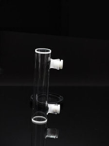 Cylinderical Quartz Cell Cuvette with Two Teflon Stoppers