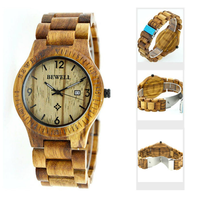 Best Selling 2018 Hot Bewell Wood Wrist Watch