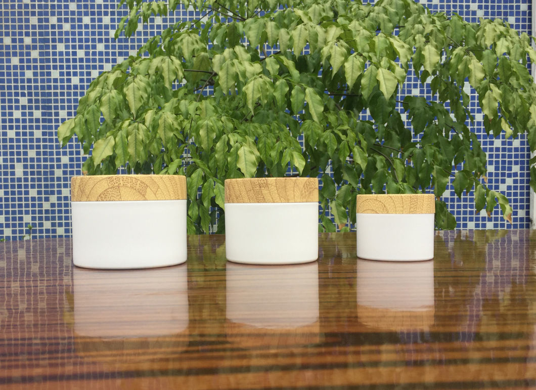 Plastic Wooden Cream Jar Packaging, Plastic Wooden Jar