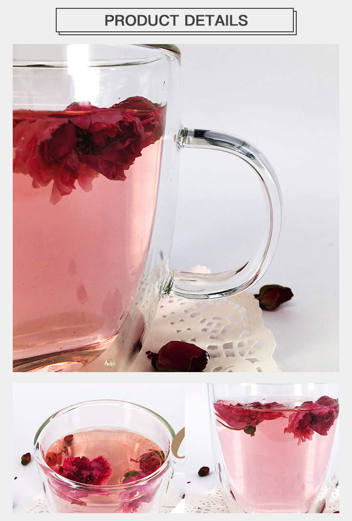 Double Wall 350ml Beverage Clear Glass Mug Tea Cup