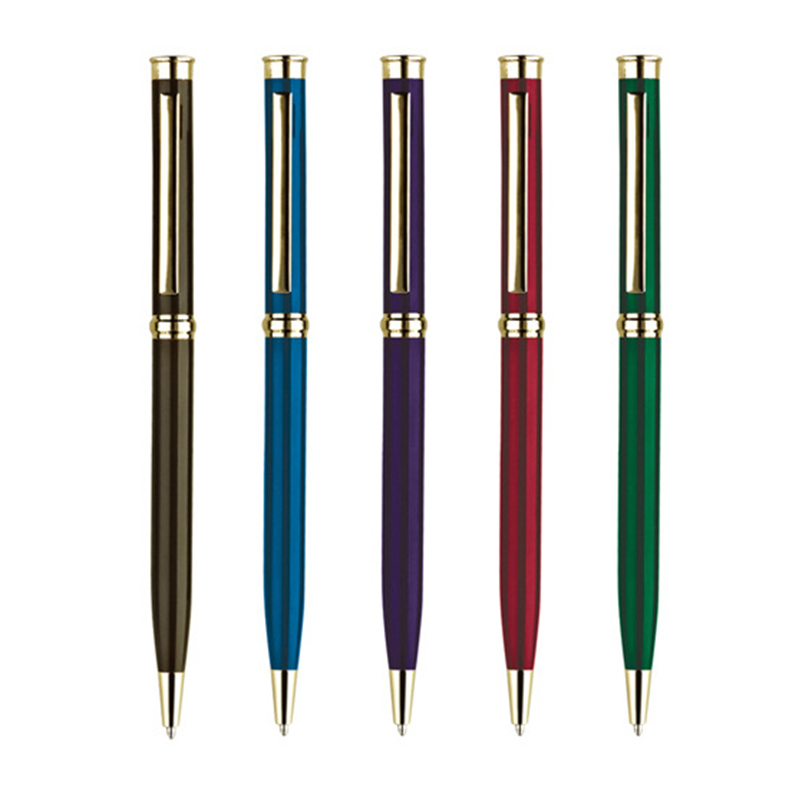 Custom Logo Slim Metal Promotional Ballpoint Pen for Business Gift