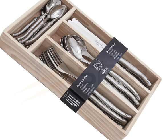 24 Pieces French Laguiole Dinner Spoon Set (SE-K55)