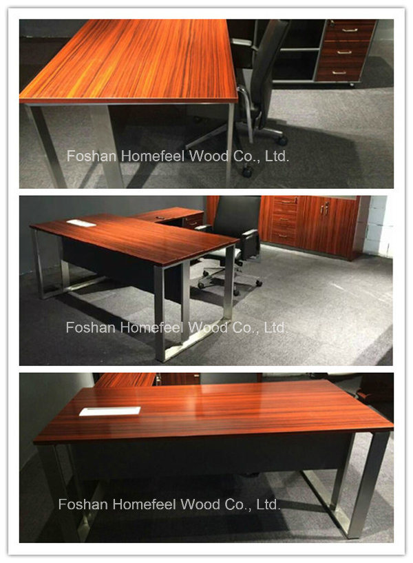 Modern L Shaped Office Executive Manager Desk with Side Table (HF-LTA166)