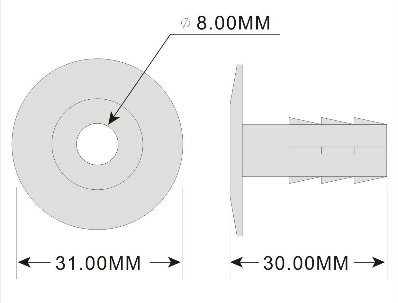 Cable Feedthrough Wall Bushing for Coaxial Cable Installation