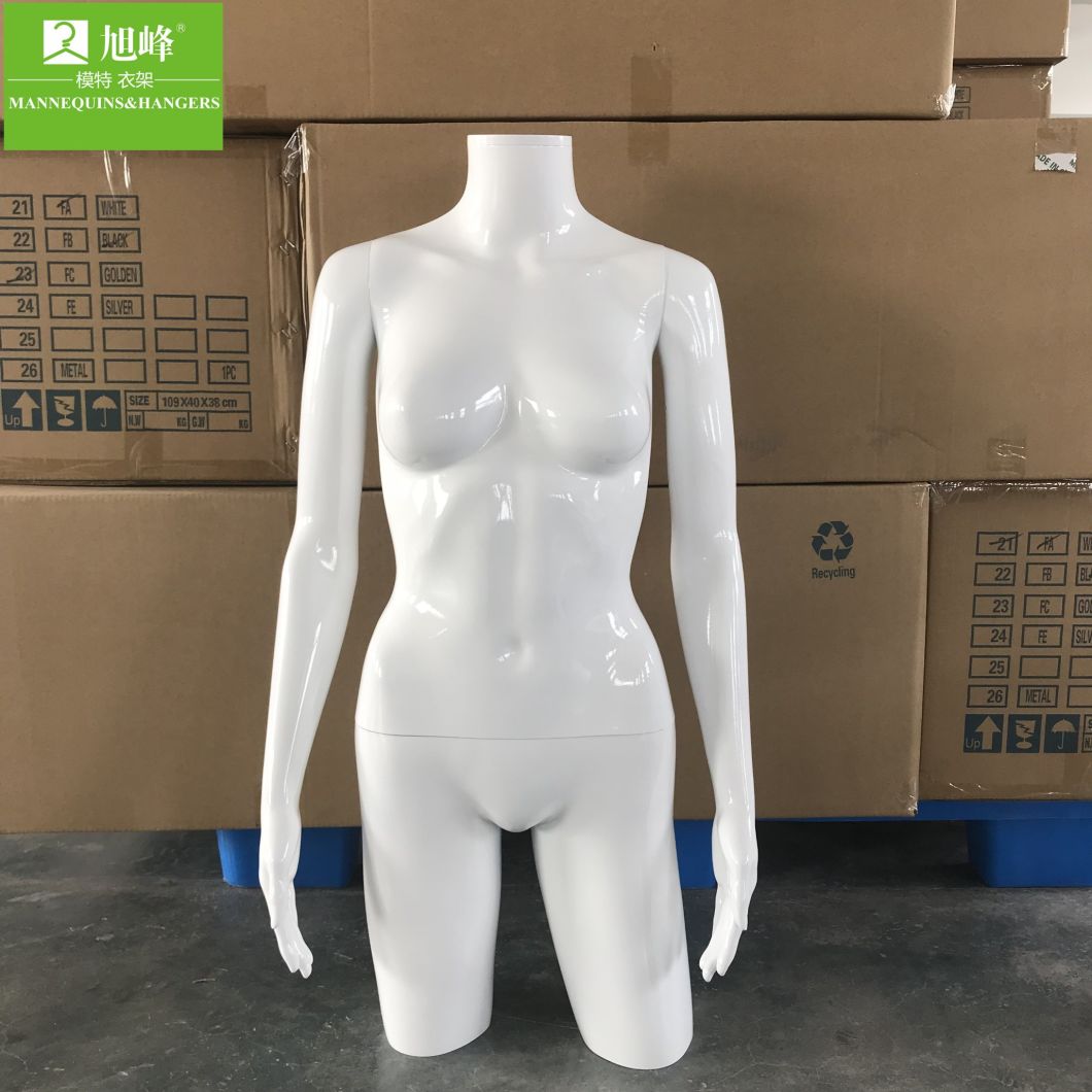 Glossy White Half Body Sexy Design Mannequins Female