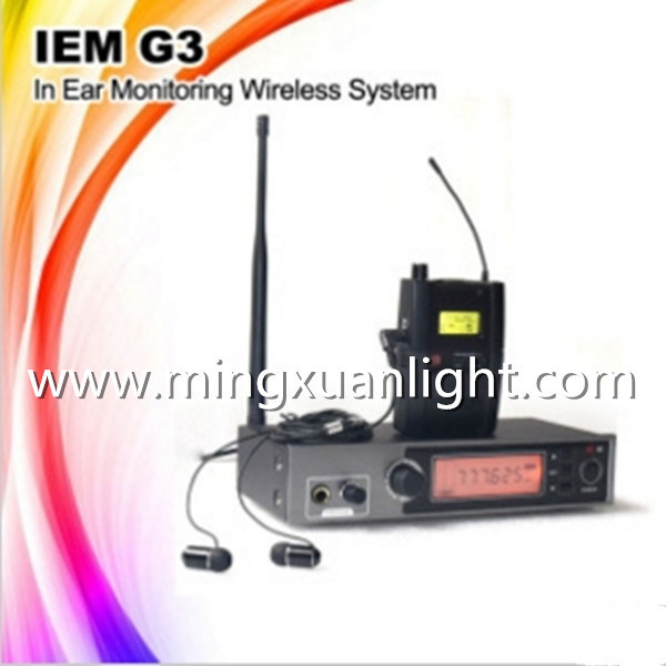 Iem G3 UHF in Ear Stereo Monitoring System Wireless Microphone