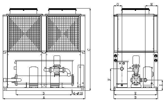 Hstars 20HP Air Cooled Scroll Type Industrial Chiller