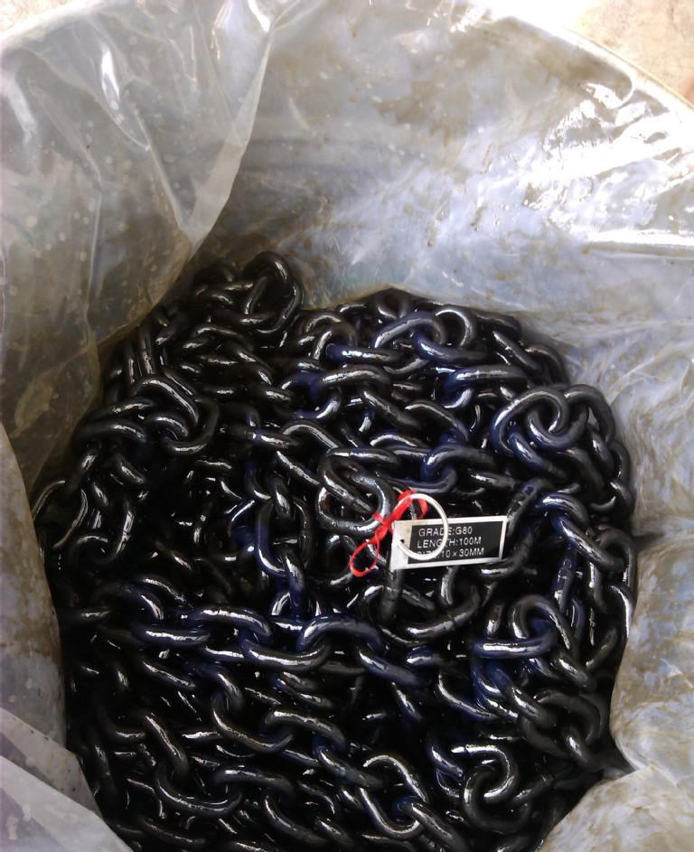 G80 Lifting Anchor Chain Black Finished